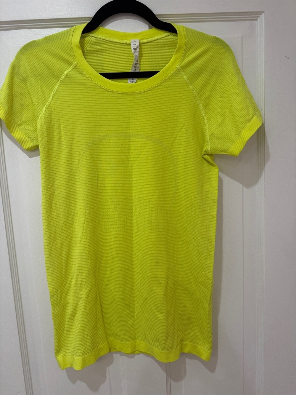 lululemon athletica Neon Yellow Short Sleeve Performance Tee